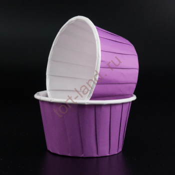 Форма бумажная МАФФИН Фиолетовые 50*40 мм (10 шт) – «Тортленд»