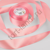 Лента атласная, 40 мм × 23 ± 1 м, цвет нежно-розовый