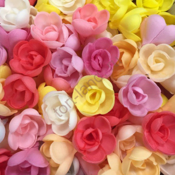 Вафельные розы малые (10 шт) – «Тортленд»