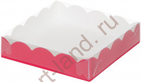 Коробка для печенья и пряников 250*250*35 мм Красная матовая