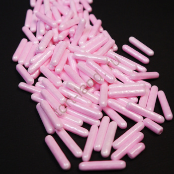 Посыпка MIXIE 3D ПАЛОЧКИ розовые перламутровые, 50 гр – «Тортленд»