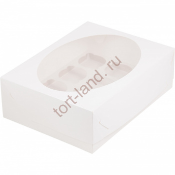 Коробка для капкейков на 12 ячеек БЕЛАЯ – «Тортленд»