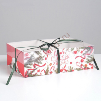 Коробка на 6 капкейков «С Новым годом!», 23 × 16 × 7.5 см – «Тортленд»