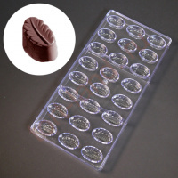 Форма для шоколада (поликарбонат) Листик 24 ячейки