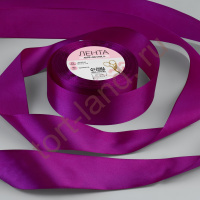 Лента атласная, 40 мм × 23 ± 1 м, цвет пурпурный