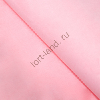 Бумага упаковочная тишью, нежно-розовый, 50 х 66 см – «Тортленд»