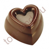 Форма для шоколадных конфет ПРАЛИНЕ сердце (21 ячейка) 