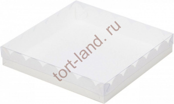 Коробка для печенья и пряников 240*240*30, БЕЛАЯ – «Тортленд»