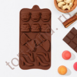 Форма силиконовая для шоколада «Дамский набор», 21×11×1,5 см, 14 ячеек