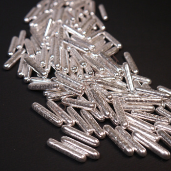 Посыпка MIXIE 3D ПАЛОЧКИ серебряные перламутровые, 50 гр – «Тортленд»